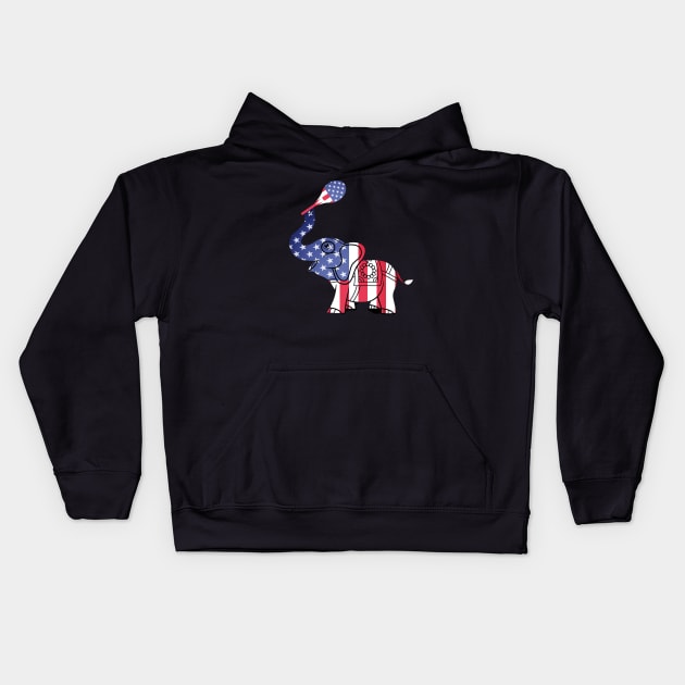 US Open Tennis Elephant Kids Hoodie by TopTennisMerch